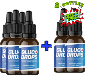 Gluco Drops - 4 bottles + 2 bottles FREE